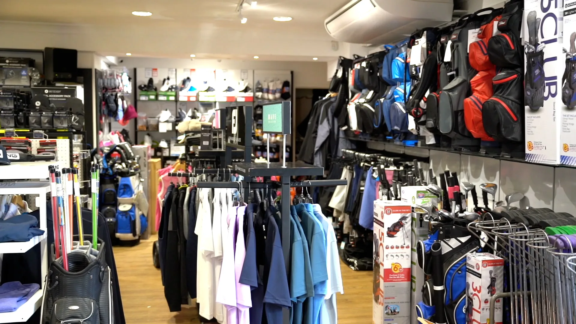 fully stocked golf pro shop in milton keynes