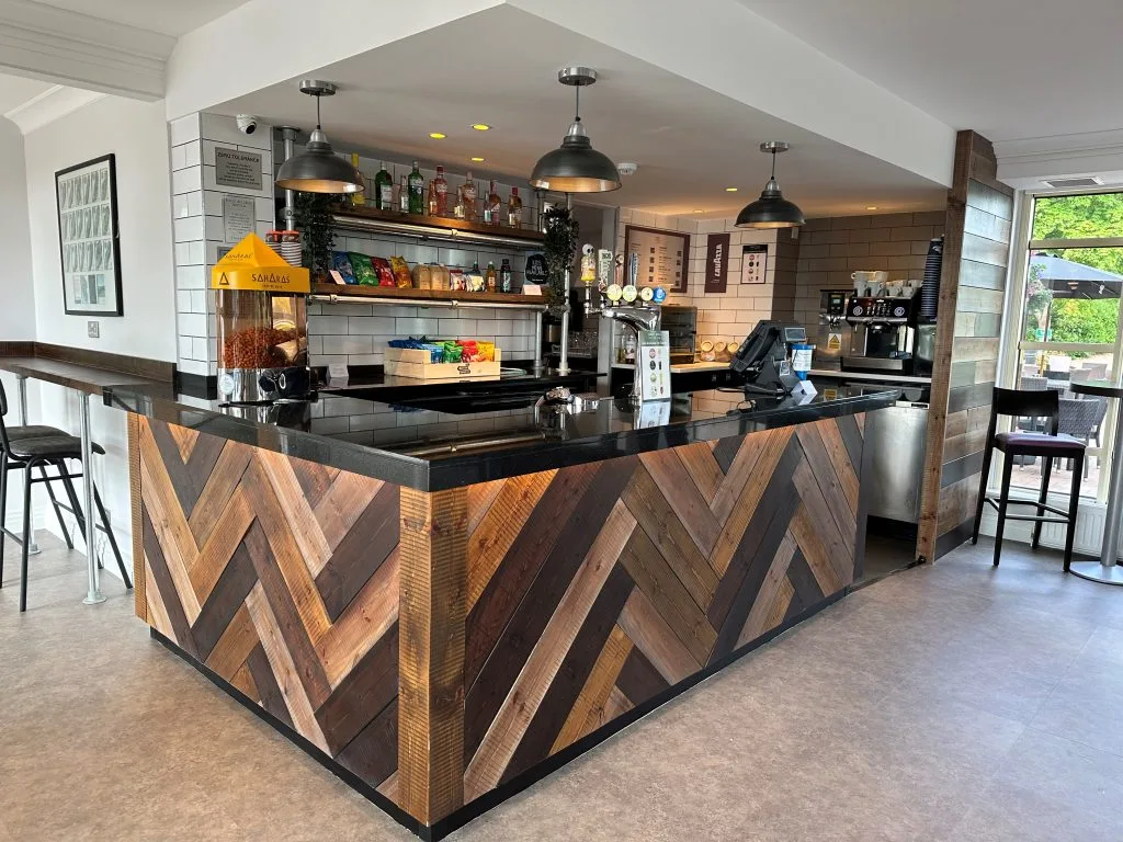 restaurant and bar Milton Keynes setup with tables and seating.