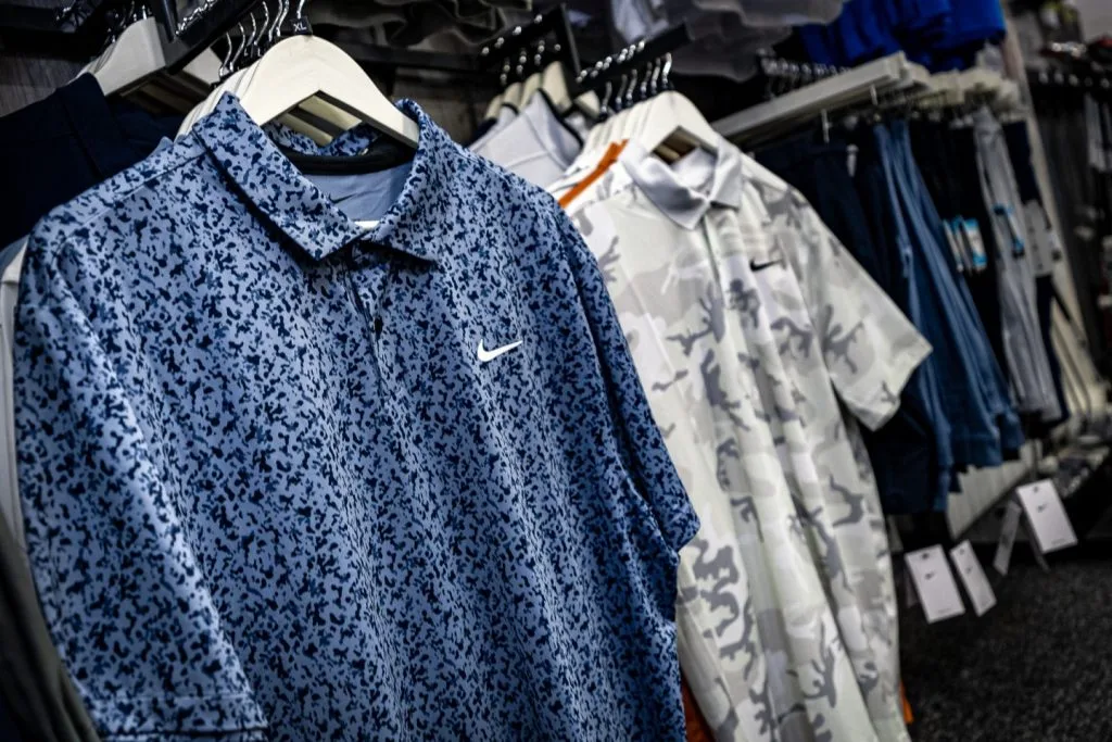 golf polo's in golf shop in milton keynes