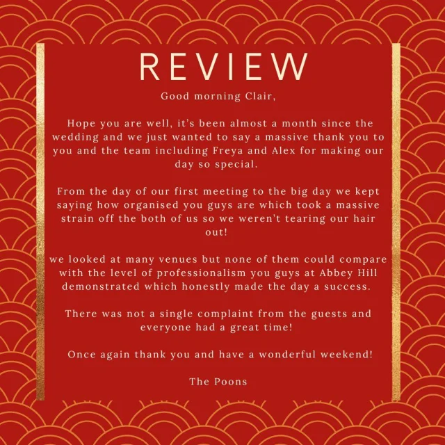FEEDBACK FRIDAY 🤩
We had an absolutely incredible day celebrating with R + N back in September! They added these incredible lion dancers as a surprise for all of their guests and they were amazing!